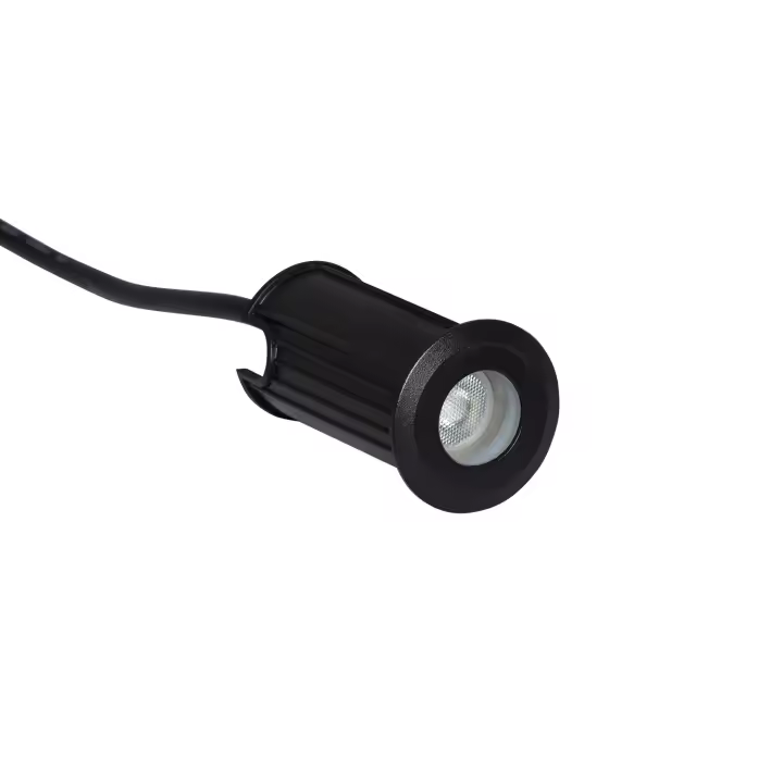 Ledkia Foco Exterior LED Empotrable Suelo 12V DC Negro Tiziano 2700K Blanco Cálido - 1