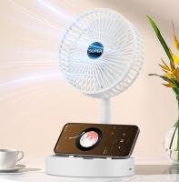 Ventilador plegable telescopico, mini ventilador de mesa recargable y flexible con 3 niveles de viento, 5W, Don Feliz - details 4