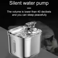 Fuente de acero inoxidable con marca de agua para gatos, dispensador automático de agua, filtro con Sensor, bomba Ultra silenciosa - details 4