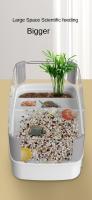 Tanque De Tortuga De Plástico Transparente Con Áreas Para Cría Alimentación Natación Y Bañarse Enchufe Para Reptiles Y Acuarios - details 7