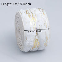 Cinta De Velocidad Blanca Para Decoración De Navidad 1M Ancho 5CM Cinta De Foil Caliente Para Arbol De Navidad Y Coronas - details 9