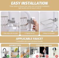 Carrito de Ducha sin taladro, de Ducha jabonera, carrito de Baño de Maple inoxidable 304, soporte de Esponja para Cocina, ideal para Baños, cocina, vehículos recreativos - details 2