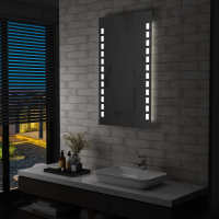 vidaXL Espejo de Pared de Baño con LED Accesorio de Maquillaje Tocador Dimensiones 50 x 60 cm, 60 x 80 cm, 60 x 100 cm - details 2