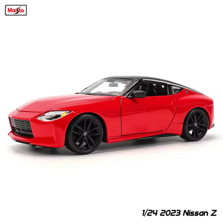 Modelo De Coche De Aleación Maisto 1:24 Nissan Z Azul 2023 Decoración Artesanal Juguete Colección Regalo Cumpleaños Sin Batería Material Metálico - 1