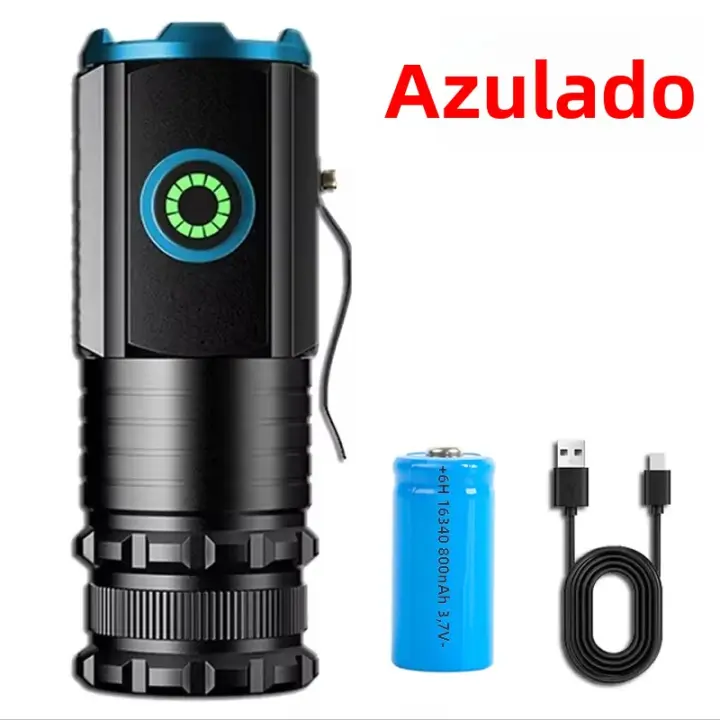 Linterna Táctica Mini LED 3Leds Recargable Con Imán Lateral Y Clip Para Exteriores Pesca Brillante Luz De Emergencia Resistente Al Agua - 1