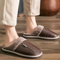 Zapatillas De Casa Para Hombre Antideslizantes Y Repelentes De Agua Suaves Y Adecuadas Para El Invierno Zapatos De Interior - details 7