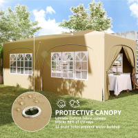 Outsunny Carpa Plegable Gazabo 3x6 m con Paneles Laterales UPF50+ Cenador Pabellón de Jardín con Altura Ajustable y Bolsa de Transporte para Camping Fiestas Patio Terraza - details 5