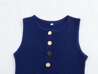 Vestido Elegante Para Mujer TRAFZA De Punto Sólido Con Cuello Redondo Sin Mangas Slim Midi Con Bolsillos Para Oficina Estilo Lady - details 3