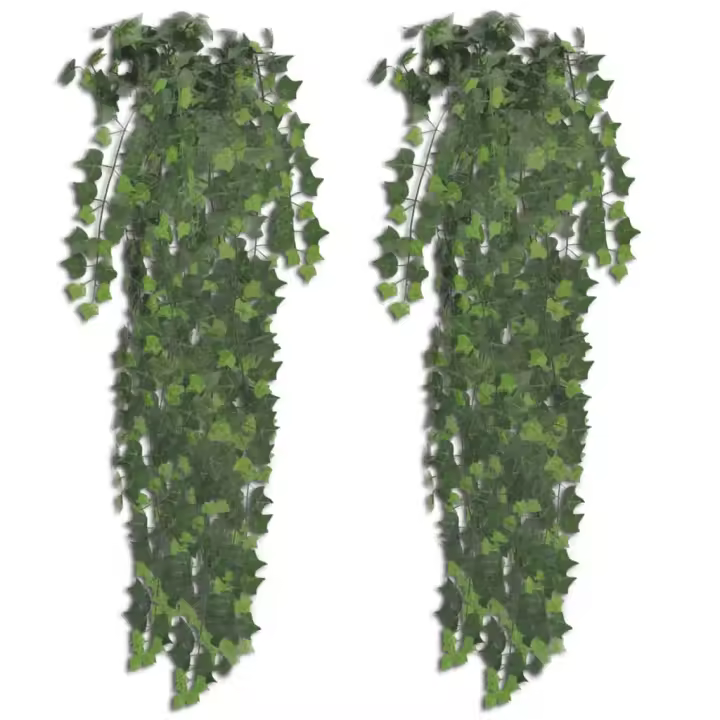 vidaXL 2x Hiedra Artificial Decorativo Casa Colgante Hoja Planta Artificial Color Verde,  Verde claro, y mas - 1