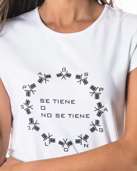 Camiseta Spagnolo Banderas Hombre Corta Manga Blanca - 1