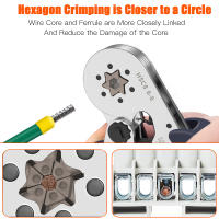 Kit De Herramienta De Crimpado De Ferrules WOZOBUY Con Terminales De Cable Aislados Herramienta De Crimpado De Cables Eléctricos De Acero Al Carbono - details 0