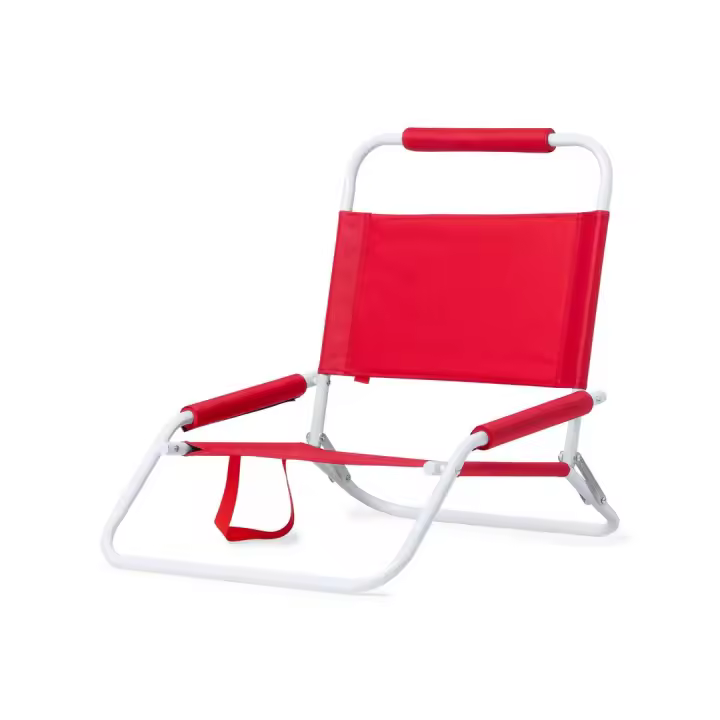 TIENDA EURASIA - Silla de Playa Plegable | Sillas de Playa | Ligera y Resistente | Estructura Metálica | Asas de Transporte | Reposabrazos y Reposacabezas Acolchado | 48 x 63 x 52 cm. Varios Colores - 1
