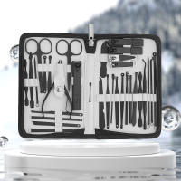 Set De 32 Herramientas De Manicura Profesional Con Tijeras Y Cortauñas Kit De Pedicura Y Arte De Uñas En Acero Inoxidable - details 0