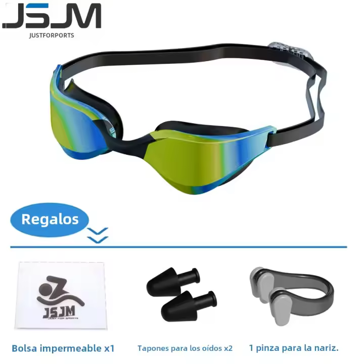 Gafas De Natación Profesionales Para Adultos Anti- Niebla Con Lente De Amplio Ángulo HD Ajustable Y Resistente Al Agua Para Hombres Y Mujeres Silicona - 1