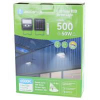 Farola LED Aigostar 50W negra con panel solar IP65 blanco frío 6500K con sensor crepuscular y de movimiento - details 3