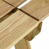 vidaXL Banco de jardín madera pino impregnada 160 cm - details 5