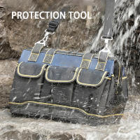 Bolsa De Herramientas Multifuncional De 23 Pulgadas Capacidad Grande Resistente Al Agua Y Al Desgaste Con Múltiples Bolsillos Para Electricistas - details 3