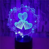 Lámpara De Noche 3D Nighdn 'I LOVE YOU' Regalo De San Valentín Para Novios Luz LED Colorida Decoración De Habitación Romántica Forma De Corazón - details 4