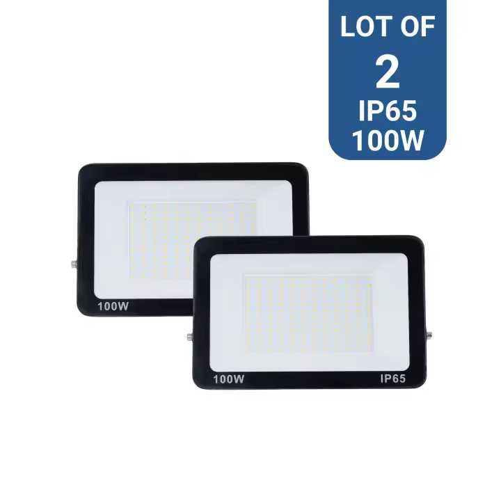 Barcelona LED Pack de 2 proyectores LED exterior 100W - 95lm/W - IP65 - 1