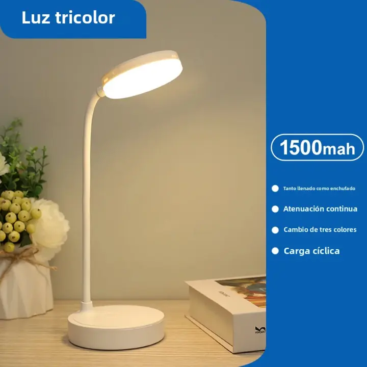 Lámpara De Escritorio Recargable USB Con Clip Y Luz Nocturna Para Dormitorio Estudio Lectura Oficina 360° Flexible - 1
