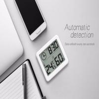 Termómetro Y Higrómetro Digital Ultrafino Para El Hogar Con Pantalla LCD Reloj De Pared Sensor De Temperatura Y Humedad Térmica - details 6