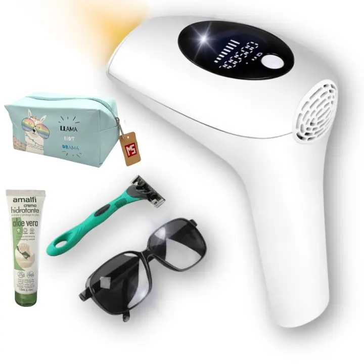 MISTIK  Depiladora Laser IPL 900000 Disparos Indolora Definitiva o Permanente Luz Pulsada Modo Automatico y Manual Portatil Incluye Gafa Neceser Maquinilla de afeitar Videos Turoriales de uso Manual en Español Todo tipo de Piel Mistik Beauty Madrid - 1