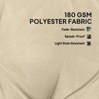 Outsunny Conjunto de 2 Cojines para Palets con Tela Resistente Impermeable Anti-UV Cojines Exterior para Jardín Terraza Interior Asiento 120x77 cm Respaldo 120x40 cm Beige - details 4