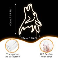 Luz Neón Lobo LED Para Decoración De Pared Luz De Neón Dimmer USB Para Habitación Decoración De Hogar Regalos Para Cumpleaños Y Fiestas - details 2