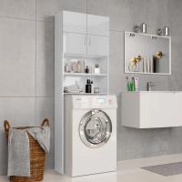 Armario de Baño Roble Ahumado 64x25,5x190 cm Mueble Lavadora Estante Color Roble ahumado,  Gris sonoma,  Roble Sonoma y mas - details 8