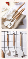 Juego De Utensilios De Cocina Ecológicos De Silicona Con Mango De Madera No Adherente Cuchara De Silicona Para Sopa Set De Cocina Resistente Al Calor - details 4