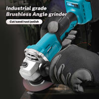 Amoladora angular a batería 125 mm, amoladora angular 21 V con 2 baterías y cargador, 13000 RPM motor sin escobillas, discos de corte de 125 mm, Con 2 de Corte, 3 velocidades, Amoladora Pequeña Eléctrica para Cortar, Pulir y Lijar - details 2