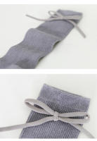 Calcetines Largos Para Niños Con Lazo Bebé Niñas Y Niños Algodón Suave Sólido Cuatro Estaciones Calcetines De Princesa Para 0-7 Años - details 1