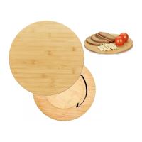 X-Plato Giratorio de Bambú Redondo, Bandeja Redonda para Servir Aperitivos, Quesos, Tabla Giratoria 360° para Cocina, Comedor o Mesa de Fiesta, Ideal para Compartir - details 2