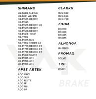 Pastillas de Freno Bicicleta - YB005 - Shimano BR Deore Alfine XT Apse Artek ADC Elite Clarks HDB Zoom DB HB Promax Alhonga TRP - details 2
