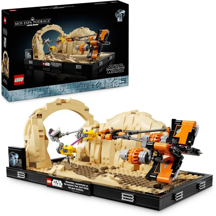 Lego Diorama Carrera de vainas de Mos Espa 25 aniversario Star Wars 75380 - 1