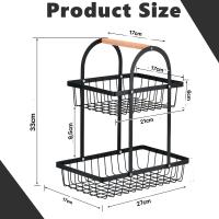 HOME  Cesta de Frutas de 2 Niveles con Soporte para Frutero y Verduras - details 2