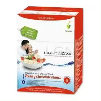 Light Nova Porridge Fresa - Novadiet - 6 Sobres - 1