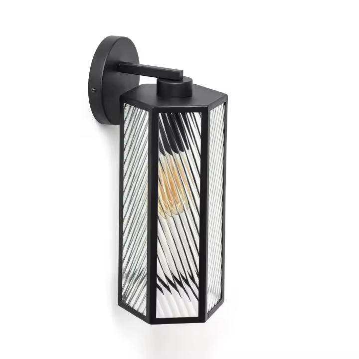 Ledkia Lámpara de Pared Cristal Hadley Negro - 1