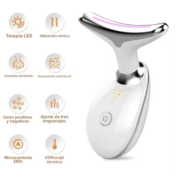 Dispositivo De Belleza Para Cuello Y Rostro Personal Portátil Lifting Facial Masajeador Máquina De Cuidado De La Piel USB Rejuvenecimiento Antiarrugas Tensión Del Cuello - 1