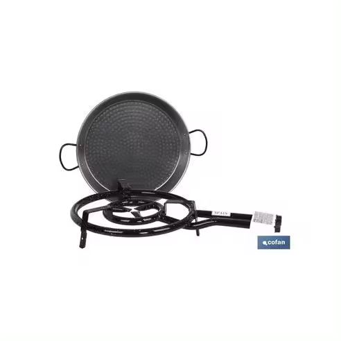 Kit Paellera Cofan 42cm + Quemador Gas Butano 40cm - 1