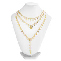 IngeSight.Z Punk Multicapa Estrella Collar Con Colgantes Largo De Cadena Para Mujer Color Oro Encantos Conjunto Joyería - details 11