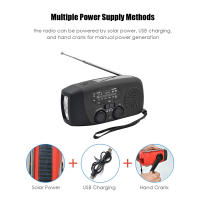 Radio De Mano Con LED Y Alerta Meteorológica AM/FM NOAA Portátil Generador Solar Con Dynamo Y 2000mAh Para Emergencias - details 2