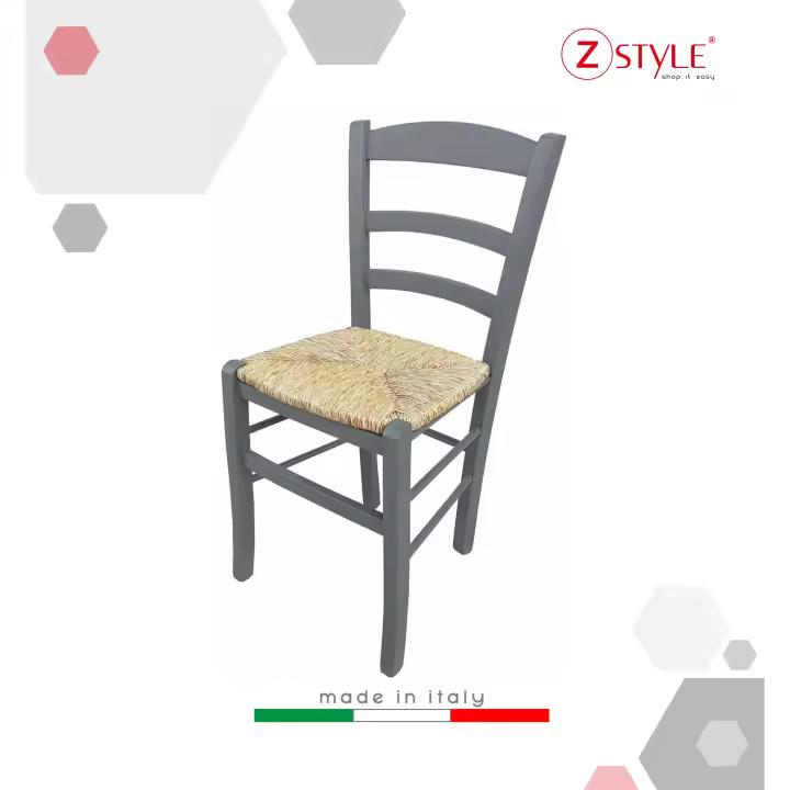 Silla ZStyle Venice Madera-Restaurante-Agroturismo-Cocina-Hogar-Paglia-Interior-Terraza-Exterior-Veranda - 1