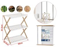 Estantería Plegable de Madera Marrón y Blanco - Multiuso - Estantería de bambú 3/4 baldas - details 6