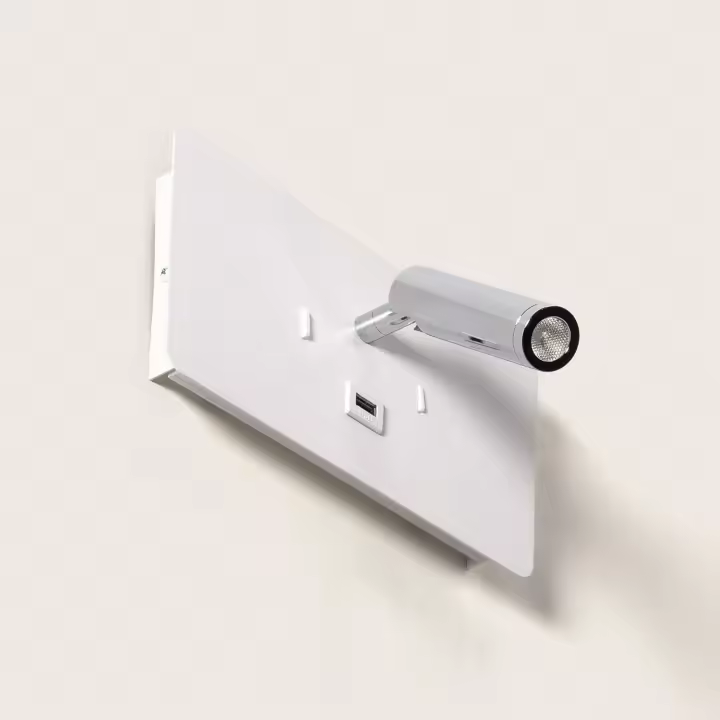 Ledkia Lámpara de Pared LED 8W Metal con Puerto USB Rossey Blanco - 1