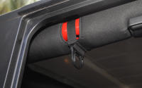 Gancho De Chaqueta Multifuncional Para Jeep Wrangler TJ JK JL JT 1997-2024 Accesorios De Interior Para Barra De Rollo Color Negro/Rojo ABS+Tela De Oxford 2 Piezas - details 1