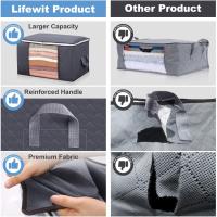 Storage bag for sheets, duvets, clothes 60x43x35 cm Grey 1-pack - details 2