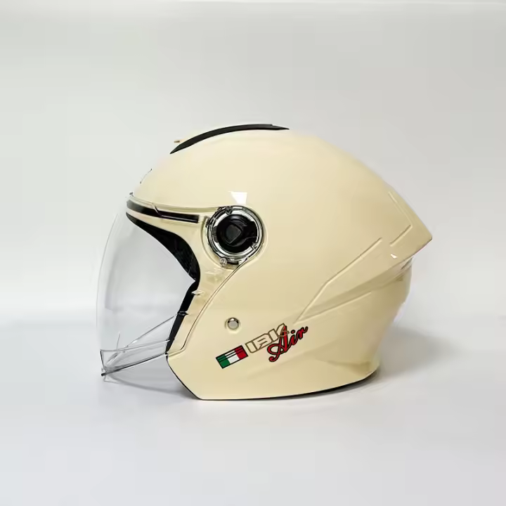 Casco De Motocicleta Eléctrica Universal Para Tres Cuartos Uso En Todas Las Estaciones Para Hombres Y Mujeres Estilo Mitad De Cabeza Material ABS Peso 900g - 1