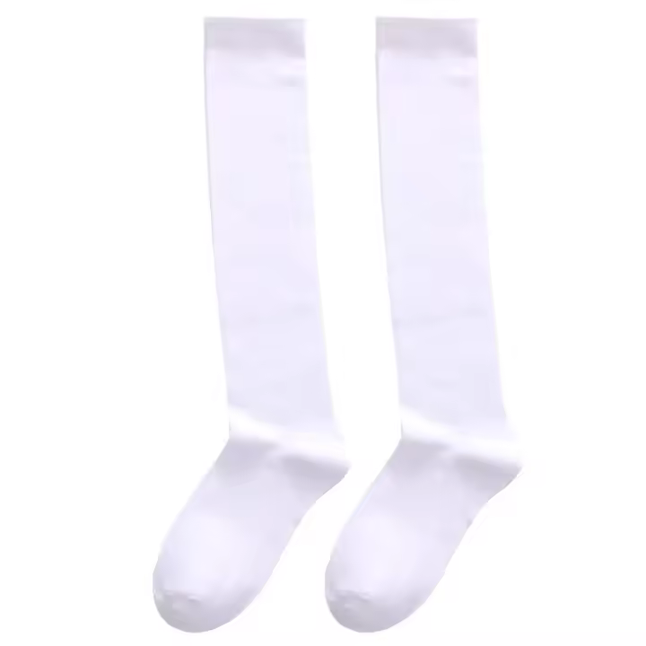 Simplejewel Pack De 3 Medias Largas Planas Para Mujer En Color Negro Y Blanco Medio 39cm Material Poliéster Estilo Sólido - 1