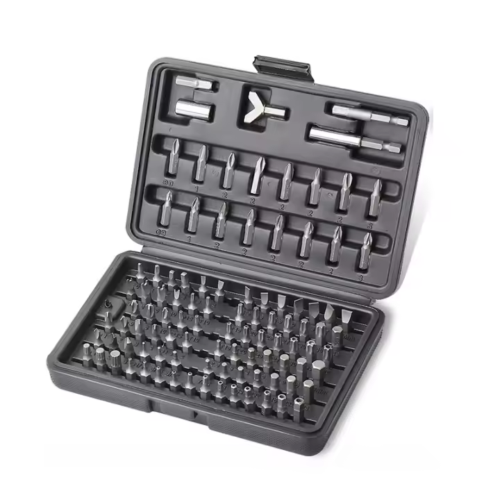 Set De 100 Piezas De Puntas De Destornillador PROSTORMER En Cromo Vanadio CR-V Herramienta De Reparación Hexagonal Phillips Tri-Arbolillo Kit De Herramientas Manuales Magnético - 1